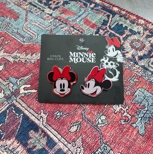 Disney Minnie Mouse Red and Black Bag Clips Set Of 2